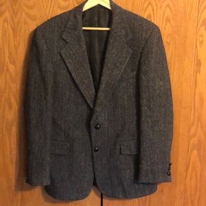 Vintage Mens Harris Tweed Wool Blazer 44 Chest